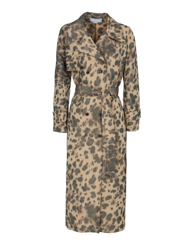 Trench animal print tafeta