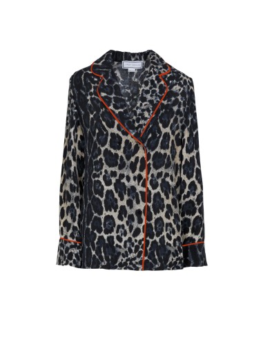 Camisa pijamera animal print gris